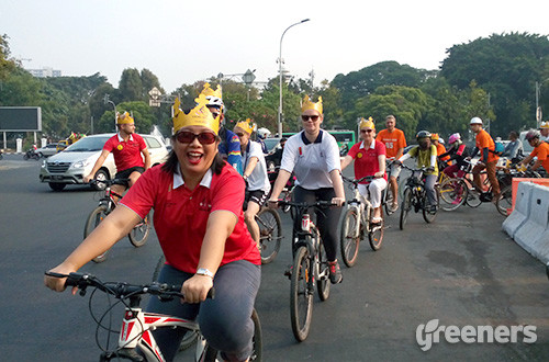 Gerakan Viking Biking mengajak masyarakat untuk kembali bersepeda. Foto: greeners.co/Danny Kosasih