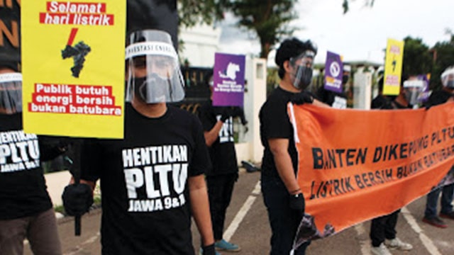 Hari Listrik Nasional, Warga Banten Gaungkan Penolakan PLTU Batu Bara