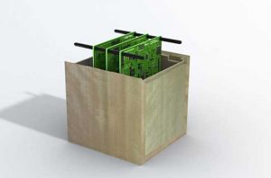 satelit berbahan kayu