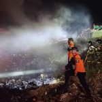 Kebakaran di TPA Kopi Luhur Cirebon. Foto: BPBD Cirebon