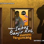 Fenomena banjir rob berdampak serius pada roda ekonomi warga Desa Pantai Sederhana, Muara Gembong. Foto: Greeners