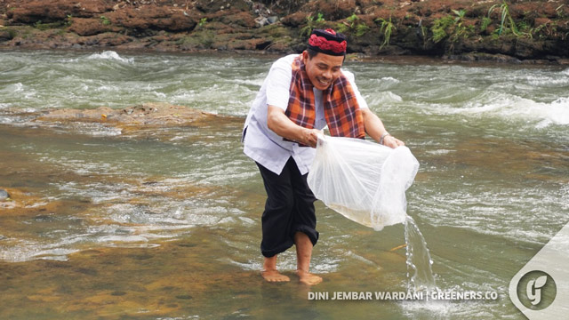 Ilustrasi pelepasliaran ikan lokal Ciliwung. Foto: Dini Jembar Wardani