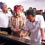 Menteri Kelautan dan Perikanan Sakti Wahyu Trenggono meresmikan modeling budidaya rumput laut. Foto: KKP