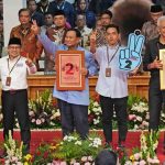 Indonesia’s three presidential candidates. Image: Tatan Syuflana/Alamy