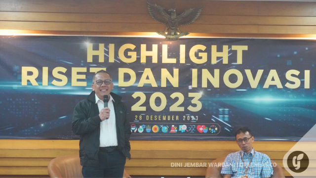 Kepala BRIN Laksana Tri Handoko pada gelaran Highlight Riset dan Inovasi 2023. Foto: Dini Jembar Wardani
