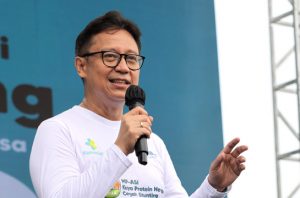 Menkes Budi mengatakan posyandu merupakan garda terdepan dalam pemenuhan gizi anak. Foto: Kemenkes