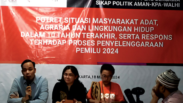 Walhi mencatat pada tahun 2014 hingga 2023 sebanyak 827 pejuang lingkungan hidup mengalami kriminalisasi. Foto: Walhi