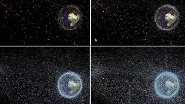 Ilustrasi sampah antariksa. Foto: BRIN