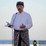 Pidato Menko Marves Luhut Binsar Pandjaitan dalam World Water Forum di Bali. Foto: Humas Kemenko Marves