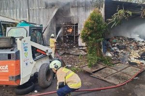 TPST Samtaku Jimbaran terbakar. Foto: Polresta Denpasar