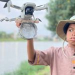 Peneliti cilik menemukan mikroplastik di langit Kediri saat menerbangkan drone. Foto: Ecoton