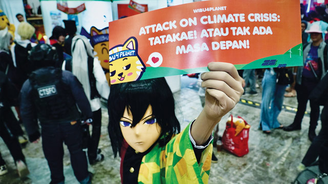 Wibu4Planet menyuarakan urgensi krisis iklim. Foto: Wibu4Planet