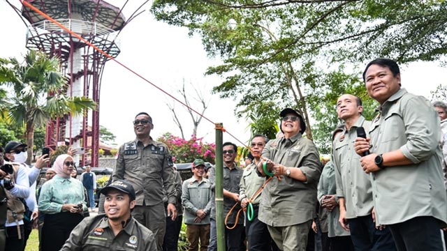 Pelepasliaran 79 ekor burung di Kebun Raya Indrokilo, Kabupaten Boyolali. Foto: KLHK