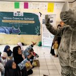 Rhino goes to school mengajak anak usia dini mengenal kehidupan badak. Foto: YABI