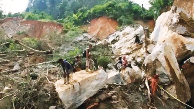 Tambang ilegal. Foto: BPBD Solok