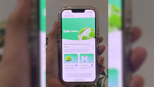 Mandiri meluncurkan Livin’ Planet untuk menghitung jejak emisi. Foto: Bank Mandiri