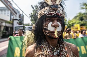 Mahkamah Agung menolak permohonan kasasi suku Awyu. Foto: Jurnasyanto Sukarno/Greenpeace