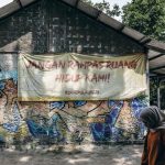 Warga Pulau Pari menuntut keadilan sosial lingkungan ke calon pemimpin Jakarta. Foto: Greenpeace Indonesia