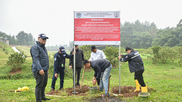 KLH segel KEK Lido Bogor. Foto: KLH