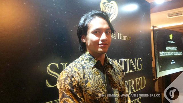Jefri Nichol mengajak para pengikutnya di media sosial untuk lebih peduli terhadap gajah sumatra. Foto: Dini Jembar Wardani