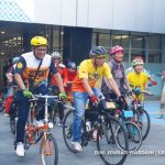 Aksi mudik tanpa polusi. Foto: Dini Jembar Wardani