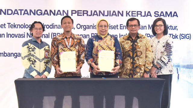 BRIN dan SIG mengembangkan material beton ramah lingkungan. Foto: BRIN