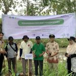 Mahasiswa UGM menanam 500 bibit bambu di Gunungkidul. Foto: UGM