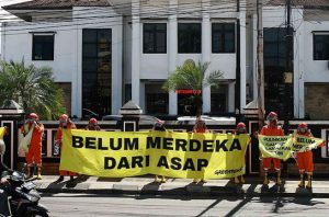 Korban kabut asap di Sumsel ajukan banding ke PN Palembang. Foto: Greenpeace Indonesia
