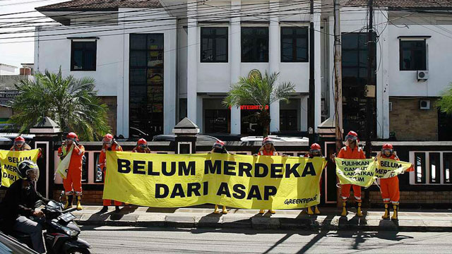 Korban kabut asap di Sumsel ajukan banding ke PN Palembang. Foto: Greenpeace Indonesia