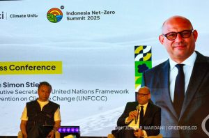 Simon Stiell menilai Indonesia memiliki peluang besar dalam kepemimpinan iklim global setelah Amerika Serikat menarik diri dari Perjanjian Paris. Foto: Dini Jembar Wardani