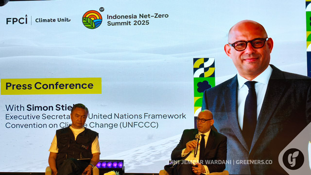 Simon Stiell menilai Indonesia memiliki peluang besar dalam kepemimpinan iklim global setelah Amerika Serikat menarik diri dari Perjanjian Paris. Foto: Dini Jembar Wardani