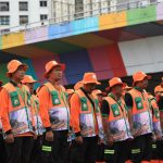 DLH DKI Jakarta mengerahkan 1.800 petugas kebersihan saat HUT RI. Foto: DLH DKI