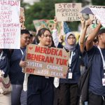 Orang muda dari 32 provinsi menuntut komitmen iklim ambisius jelang COP30. Foto: Climate Rangers Jakarta