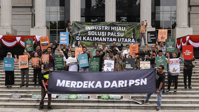 Warga uji legitimasi konstitusional proyek strategis nasional. Foto: Geram PSN