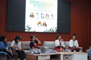 Perempuan menuntut keadilan ekologis dan keadilan iklim. Foto: Walhi