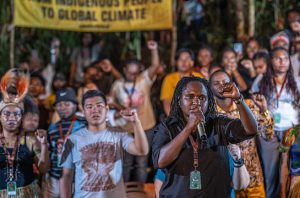 Pemuda adat Papua hingga Amazon bersatu suarakan jaga iklim dunia. Foto: Greenpeace Indonesia