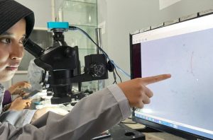 Riset Ecoton mengungkap air hujan Surabaya tercemar mikroplastik. Foto: Ecoton