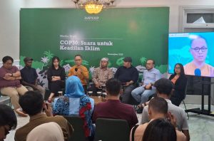 Sejumlah organisasi masyarakat sipil menyayangkan hasil COP30 yang berlangsung di Belém, Brasil. Foto: JUSTCOP