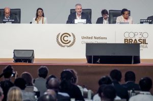 Aliansi Rakyat menyoroti mekanisme pendanaan iklim. Foto: Rafa Neddermeyer/COP30 Brasil Amazônia