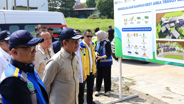 Potensi sampah Nataru 59.000 ton, Menteri LH tinjau tujuh rest area. Foto: KLH