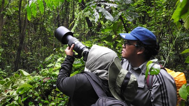 Mengamati burung air. Foto: Burung Indonesia