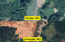 Citra satelit Walhi menunjukkan aktivitas tambang emas ilegal di Sijunjung. Foto: Walhi