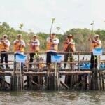 KLH menanam sejuta bibit mangrove serentak di 37 provinsi Indonesia. Foto: KLH