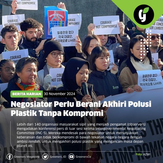 Aliansi Zero Waste Indonesia (AZWI) telah memberikan laporan terkini tentang agenda INC-5. Berdasarkan pengamatan mereka, kemajuan negosiasi perjanjian plastik global masih diwarnai tantangan besar. Salah satunya adalah taktik penundaan oleh negara-negara produsen minyak dan gas yang menghambat kemajuan perundingan.

Pada hari pertama plenary, pembahasan masih berkutat pada dokumen dasar yang akan menjadi landasan negosiasi, serta kesepakatan mengenai kerangka negosiasi. Center for International Environmental Law (CIEL) juga mencatat terdapat 220 pelobi dari industri bahan bakar fosil dan petrokimia yang terdaftar dalam INC-5. Angka ini merupakan jumlah terbesar dalam sejarah negosiasi perjanjian plastik.

Sementara itu, di Indonesia, AZWI juga menilai bahwa pemerintah tidak ambisius dalam negosisasi ini. Menurut mereka, pemerintah tidak memperlihatkan keseriusan pada upaya mengakhiri polusi plastik secara sistematis pada keseluruhan siklus hidup plastik.

Detail mengenai hal ini dapat kamu baca di rubrik berita harian www.greeners.co!

#beritaharian #polusiplastik #INC5 #greeners #greenersco #beinformedandlovetheearth